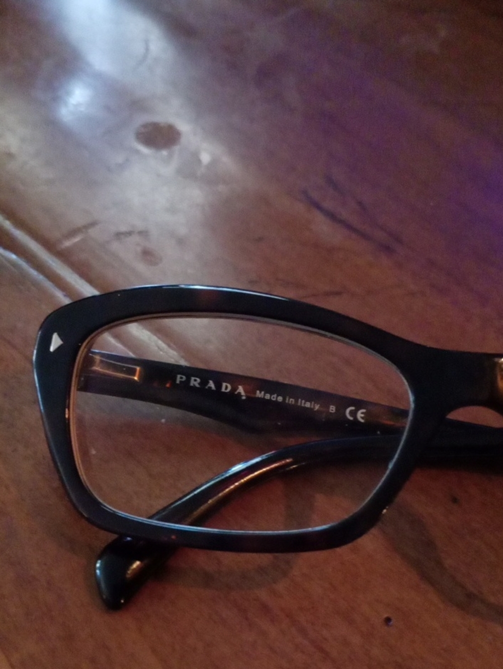 Prada Rectangular Glasses in Dark Brown